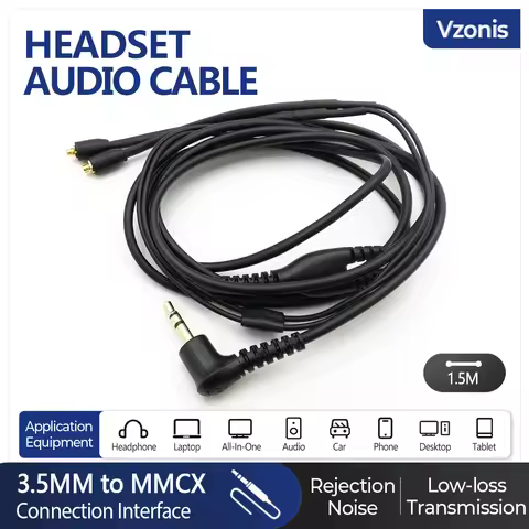 Brand Upgrade Earphone Audio MMCX Cable For SHURE SE215 SE315 SE425 SE535 3.5MM iem Headset Replacem
