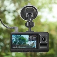 ONN Dual Dash Cam with Ultra-Wide Angle Lens, 3'' LCD Screen, Front 1080P Wide Angle Camera with 16G