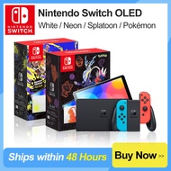 Nintendo Switch OLED Game Console White Neon Set And Splatoon 3 Pokemon Scarlet Violet Limited Edition 3 Game Modes J116