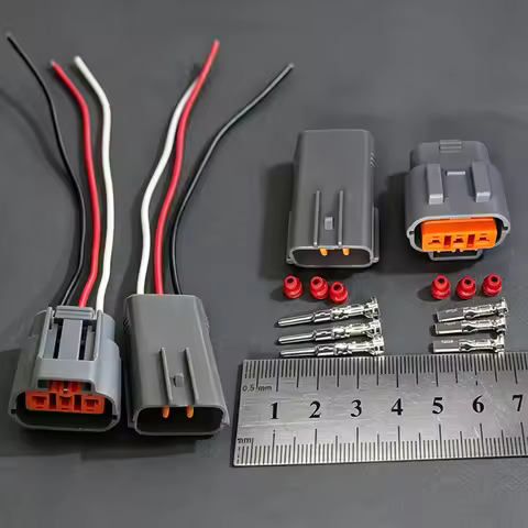 1Set 3 Pin 6195-0009 6195-0012 DL 090 Waterproof Sensor Connector For Mazda RX8 Ignition Coil Socket