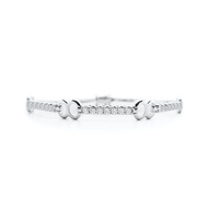 FAR EAST 18K/750 White Gold Infinity Diamond Bracelet