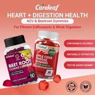 【Digestive Aid】Careleaf - FDA - ACV+Beetroot Gummies - Vegan, Halal, Non-GMO, Gluten-Free - 60 Gummi