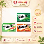 BOX OF 14 SHEETS - Trident Sugar-Free SIngum Candy 21.6g - 26.6g - Many Delicious, Cool Flavors