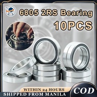 6805 2RS Bearing 25*37*7 Mm ABEC-1 Metric Thin Section 61805RS 6805 RS Ball Bearings 10pcs