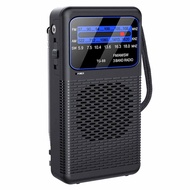 [SzxfliebfTW] Mini Radio Small Portable FM Radio 12.9cmx7cm for Travel Camping Kitchen