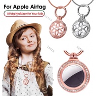 Airtag Necklace For Kids,Airtags Case Holder Gps Tracker For Kids,Metal Badge Inlaid Jewelry Air Tag
