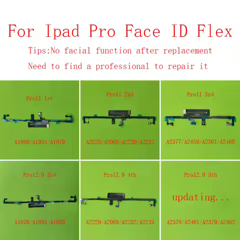 Face ID Flex Cable for iPad Pro 11 1st 2nd 2018 A1980 12.9 3rd 4th 5th 2020 2021 A1876 A2228 Proximi