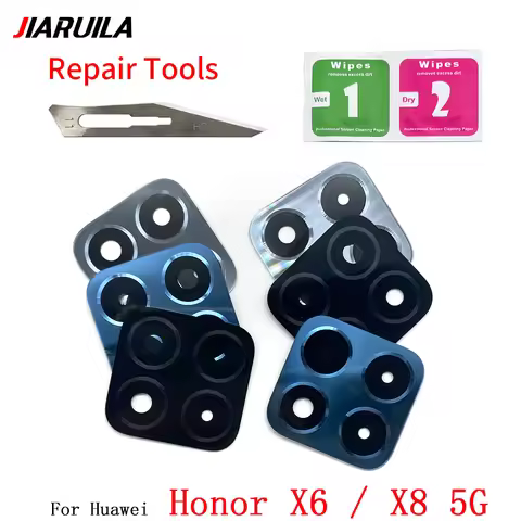 Back Rear Camera Glass Lens For Huawei Honor X6 X6S X6B X8 5G X6 X7 X7A X8A Glass Lens With Glue Sti