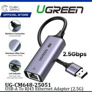 UGREEN UG-CM648 USB / Type-C to RJ45 2.5G Ethernet Adapter USB 3.0 Gigabit LAN Network Card Aluminum