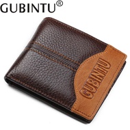 GUBINTU Coin Bag Unique Cowhide Wallet Men's Wallet Genuine Leather Wallet