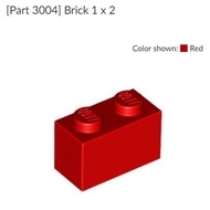 [USED ITEM] 3004. Original Lego Parts : 1 x 2 Brick