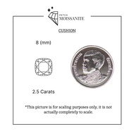 Cushion Moissanite Diamond D-Color VVS1 {0.6ct- 5ct} - เพชรโมอีส คุชชั่น/เพชรโมซาไนท์ คุชชั่น {0.6กะ