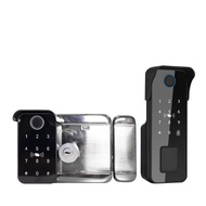 Tuya Bluetooth-compatible App Waterproof Fingerprint Smart Door Lock Gate Password RFID Card Rim Bol