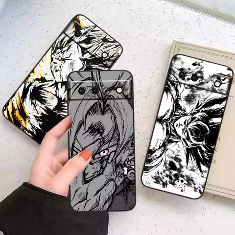 Cute D-Dragon Ball Goku Cool For Google Pixel 9 8 7A 7 6A 6 5A 5 4 4A XL 5G Black Silicon Shockproof