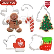 GG 5Pcs/Set Stainless Steel Christmas Gingerbread DIY Cookie Cutter Mold  / Kitchen Gadget Baking Th