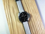 (包郵)PANERAI - 24mm/22mm (代用) 銀色 Silver Color 防水物料代用膠錶帶配精鋼錶扣