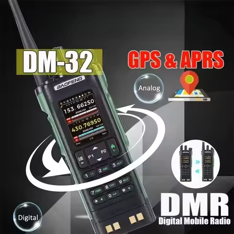 New BAOFENG DM32 Walkie Talkie DM-32 DMR Digital Radio GPS 10W Multi Band Wireless Copy Frequency US