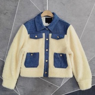 Jaket anak bulu sherpa jaket denim anak