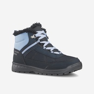 QUECHUA 兒童保暖防水綁帶皮革登山健行鞋 2.5-5.5 號