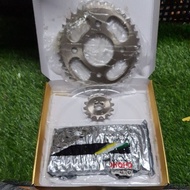 CHAIN SET CHOHO TMX 155 428H-110 BLACK 14T/38T