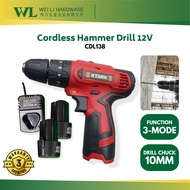 XTRAK CDL138 12V Cordless Hammer Drill / hand drill /cordless drill / battery drill impact drill mesin tebuk