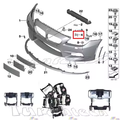 BMW M6 Headlight Washer cover Lever Bracket Fit 12-18 BMW M6 F06 GranCoupe F12 Convertible F13 Coupe