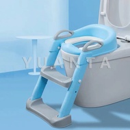 YUANTA บันไดชักโครก ที่นั่งรองชักโครกสำหรับเด็ก เบาะนุ่ม ฝึกขับถ่ายสำหรับเด็ก พร้อมส่ง เก้าอี้นั่งเด