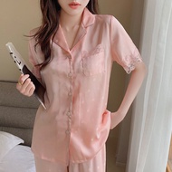 Piyama wanita sutra sintetis yang baru diimpor/baju piyama/baju tidur wanita/piyama wanita korean st
