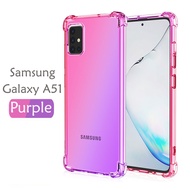 Carristo Samsung Galaxy A51 Anti-Shock Case Cover Rainbow Aurora TPU Soft Casing Housing