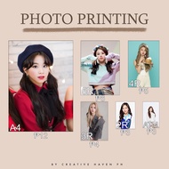 Photo Printing Service (Atm Size, Wallet Size, 3R, 4R, 5R, A4)