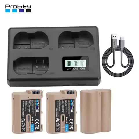 2850mAh EN-EL15C Battery USB-C Camera Battery for Nikon Z6 III, Zf, Z8 Z7, Z6, Z7 II, Z6 II, Z5, D85