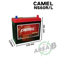 (Installation Included) Car Battery Bateri Kereta NS60 60B19L Camel Plus | PERODUA Myvi Axia Alza Be
