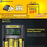 Original Nitecore UM4 UM2 USB Battery Charger QC with 3Pin Adapter Intelligent Charger liion AA AAA 