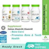 [Wellcare] NOVA Calcium Series Cal-300D Cal-600 Plus CalMini CalMag Calcium Vitamin D3 Magnesium Manganese Vitamin K2 Bone Care