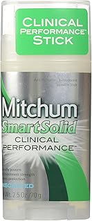 Mitchum Men Smart Solid Antiperspirant Deodorant, Unscented, 2.5oz.