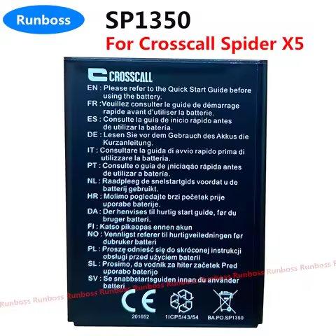 3.7V 1350mAh New Original High Quality BA PO.SP1350 Phone Battery For Crosscall Spider X5