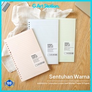 PANMOMO Colorplus Loose Leaf Binder Paper Loose Leaf Paper 100gsm - A5 B5/