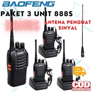 [PAKET 3 UNIT] PXTON Radio HT / Walkie talkie PXTON 888s-NEW BLACK