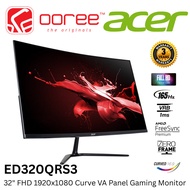 ACER 32" NITRO ED320QR S3 / ED320QRS3 LCD FULL HD (1920x1080P@165HZ) VA CURVE LED GAMING MONITOR (1M