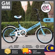 GMshop 20 Inch Folding Bike Foldable Bicycle Cycling Mountain Bike Off-road City Bicycle Road Bike A