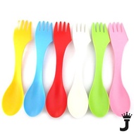 JK 6pcs/set 3-in-1 knife dining tools heat resistant plastic portable eating tools