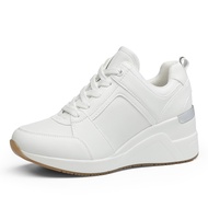 High heel Wedge Sneakers for Women Dressy Hidden Wedge Tennis Shoes Lightweight Fashion Heeled Sneak