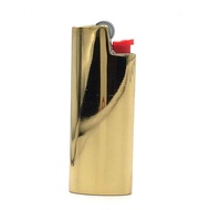 Metal Lighter Case Cover Holder Gold Color for BIC Mini Size Lighter J5