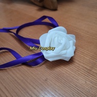 [Available] Emilia cosplay flower hair clip with convenient clip - Cosplay accessory [Miu Cosplay]