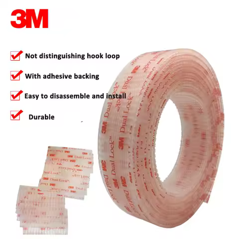 3M SJ3560CF Transparent Dual Lock Tape Mushroom Buckle Double-Sided Adhesive Tape for Car Plate Deco