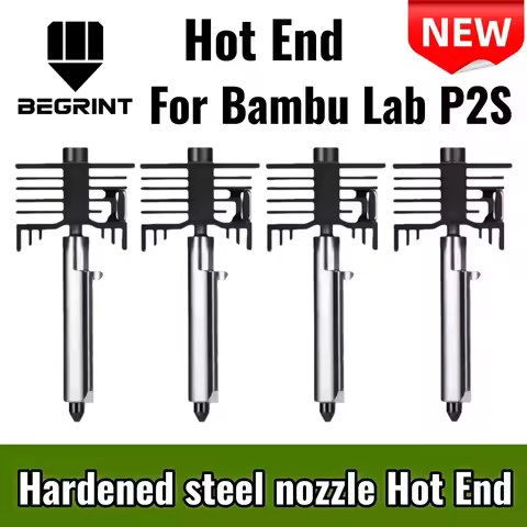 For Bambu Lab P2S Upgraded Hot End Hardened steel nozzle Replace 0.2/0.4/0.6/0.8mm Bambulab P2S 3D P