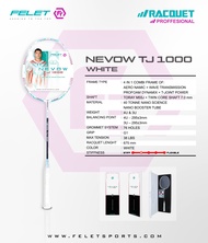 FELET NEVOW TJ 1000【3U/4U】【Racket Professional】【Badminton Racket】100% Original by FELET