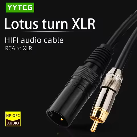 4N OFC RCA Male to XLR Male Cable High Quality Xlr Audio Cable Hifi RCA to XLR Audio Cable for AV Re