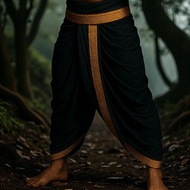 Men Adult Black Dhoti Pants Traditional Wear