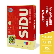 Sidu Photocopy Paper Yellow/Yellow 80 GSM A4 1 Ream - SDU CLR 80 A4 160G